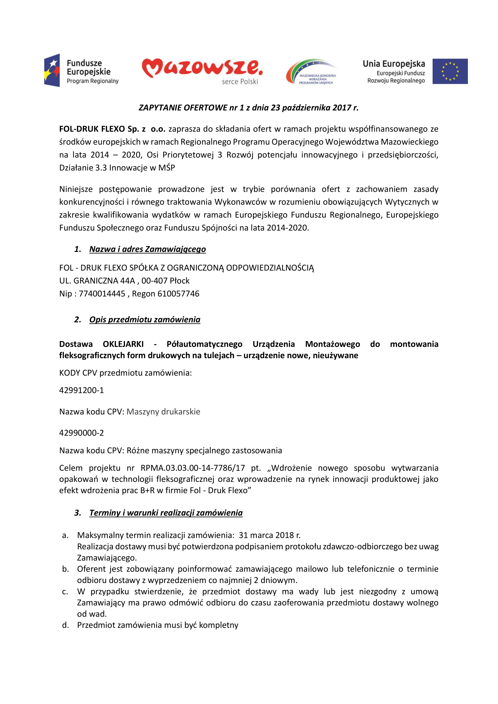 Zapytanie nr 1, strona 1
